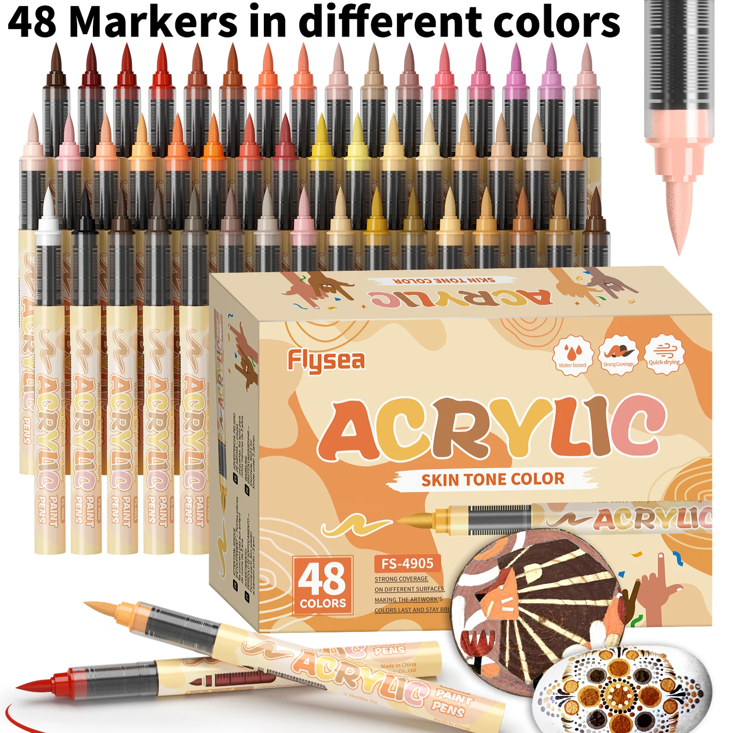 Paint Brush - 12-72 Skin Tone Art Markers Soft