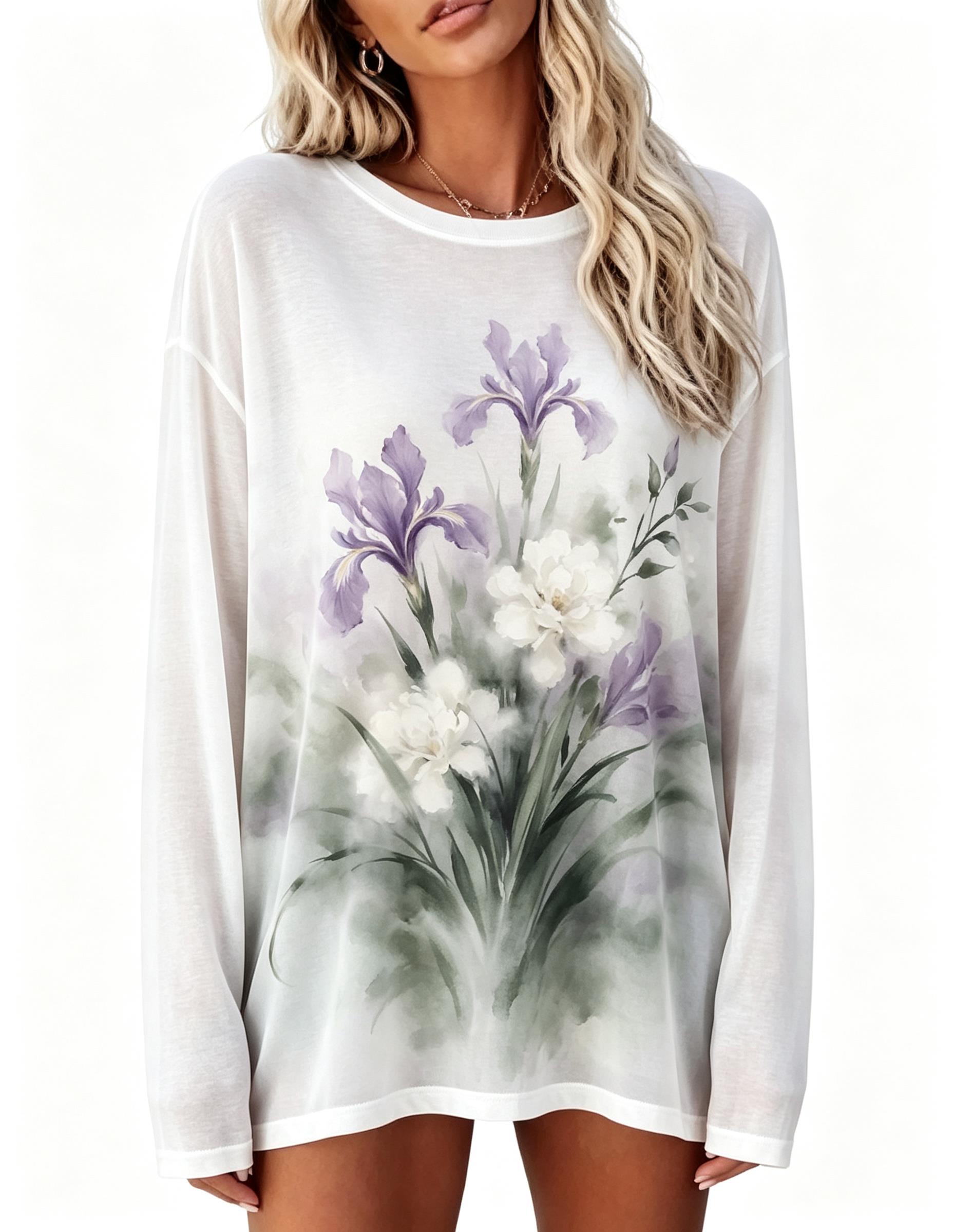 Women Long Sleeve T‑Shirt Vint - Wallpaper review and price