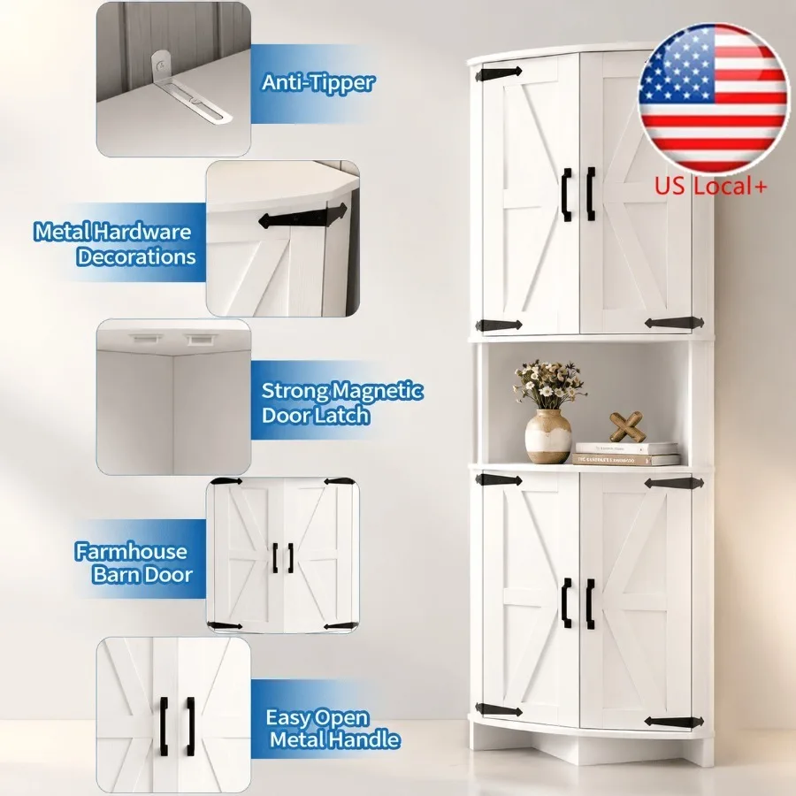 64.8 Tall Corner Cabinet with  - Cabinet Hinges review and price