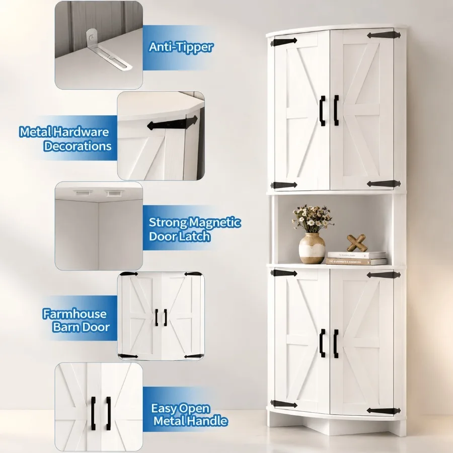 64.8 Tall Corner Cabinet with  - Cabinet Hinges review and price