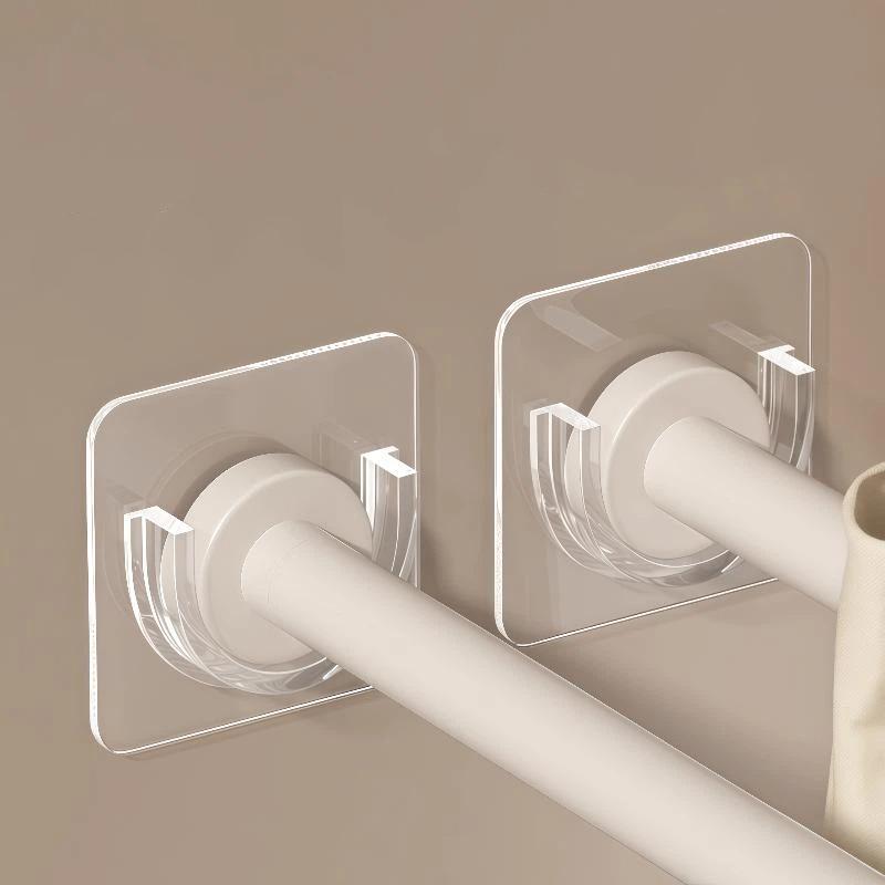4 PCS Transparent Adhesive Cur - Curtain Rods review and price