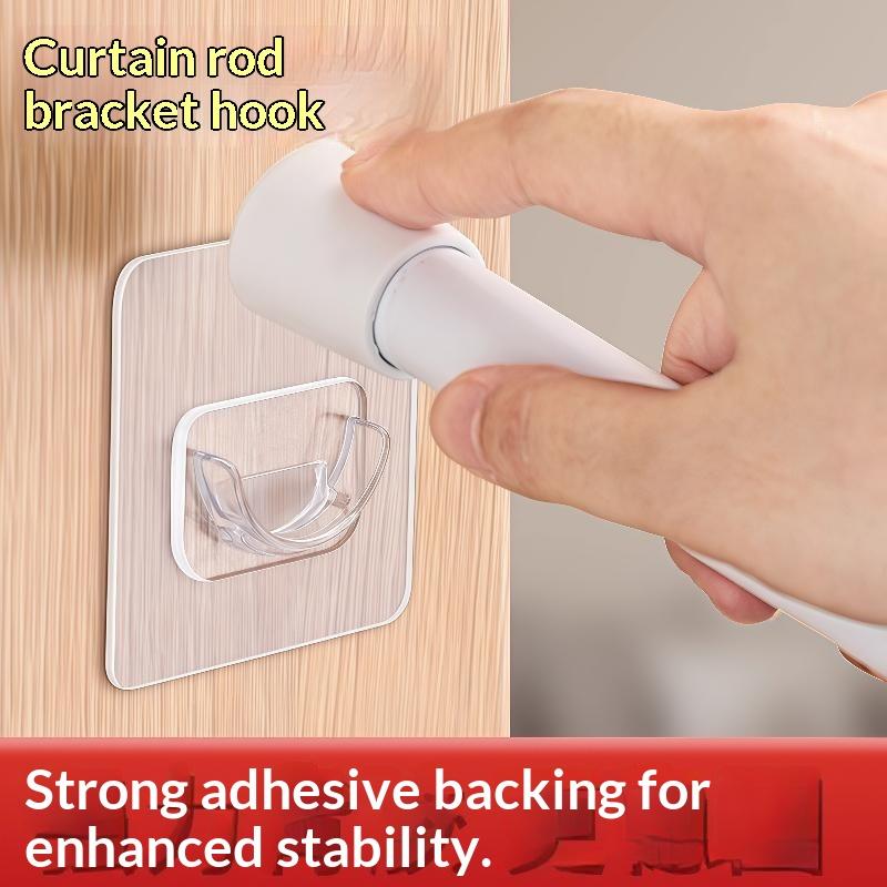 4 PCS Transparent Adhesive Cur - Curtain Rods review and price