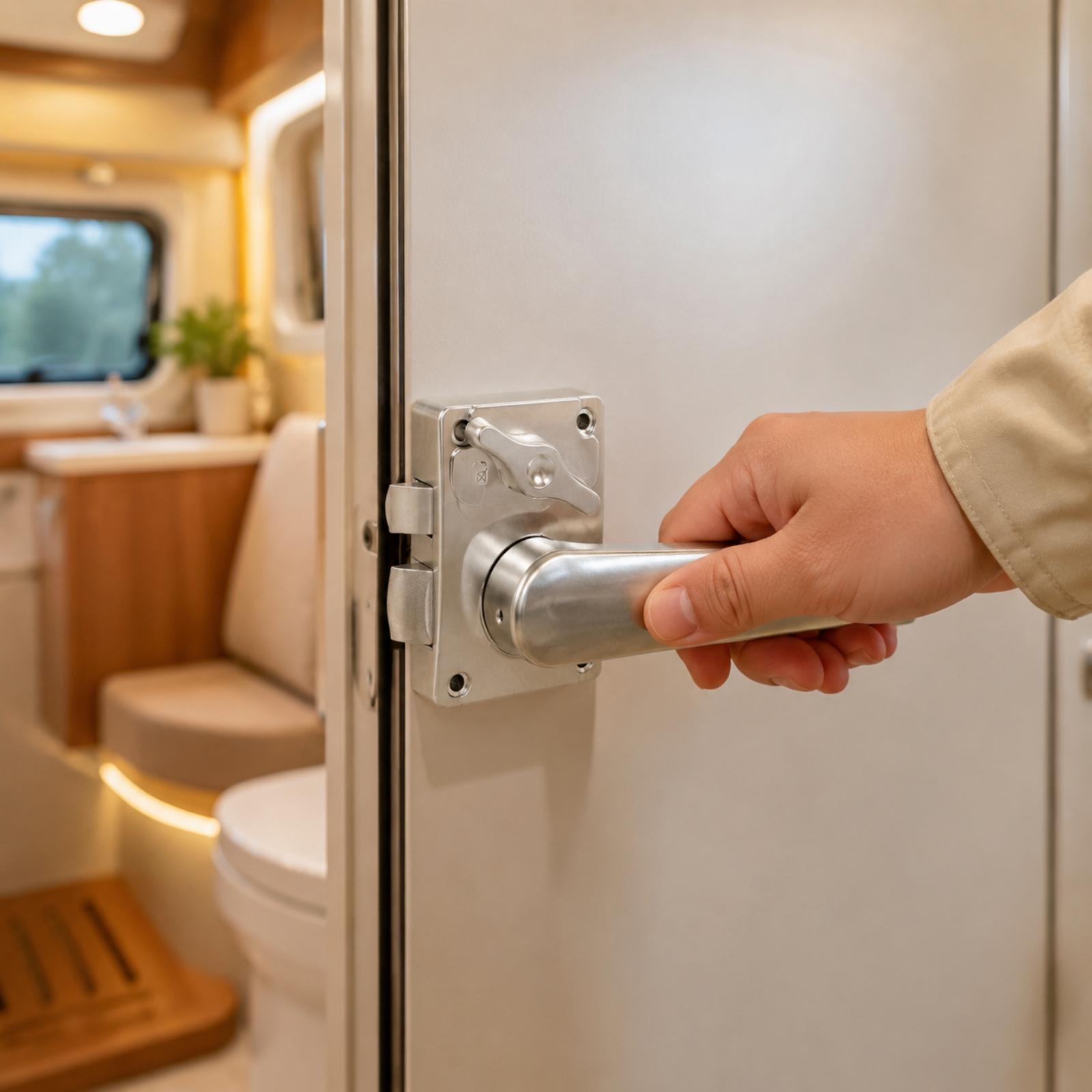 Camper Washroom Door Lock with - Door Handle review and price